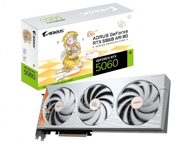 GIGABYTE、「神鷹凛」デザインのGeForce RTX 5060など2製品