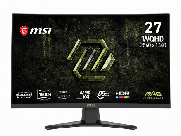 MSI、デュアルモード搭載で最大400Hz駆動の27型湾曲ゲーミング液晶「MAG 275CQDF X24」