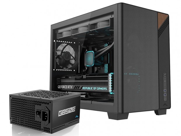 木目調デザインの小型M-ATXケースにGOLD電源をセット、SAMA「S32 WOOD」