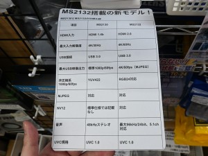 MS2132搭載HDMIキャプチャ