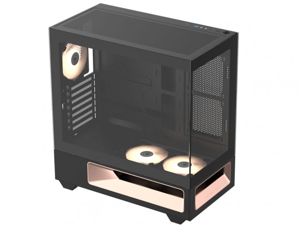ボトムファンをブラケットごと取り外せるピラーレスPCケース、Formula V Line「Crystal Z3 Plus」